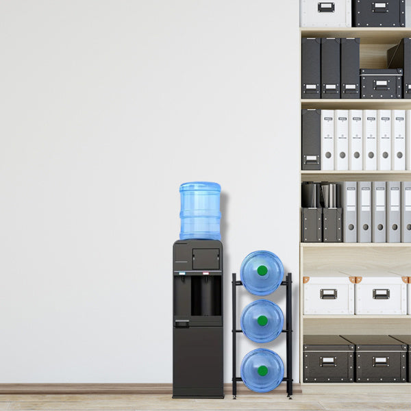 3-Tier Water Bottle Holder, 5 Gallon Removable Water Bottle Holder Organization Storage Rack, Black