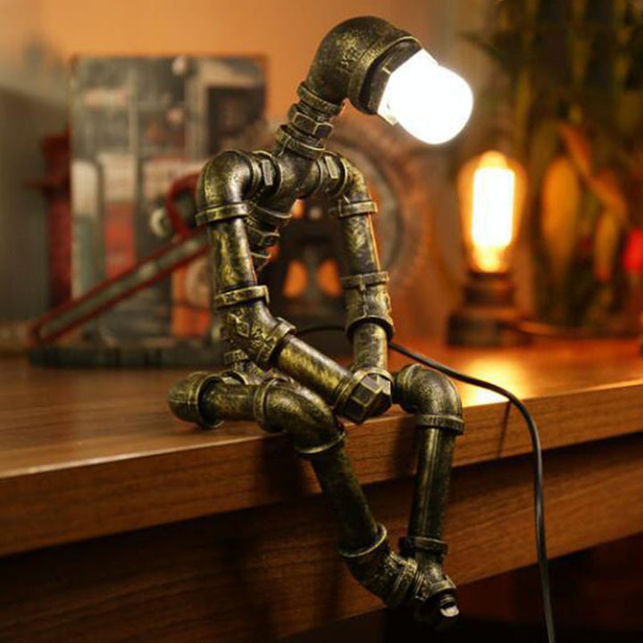 Vintage Loft Iron Pipe Desk Lamp