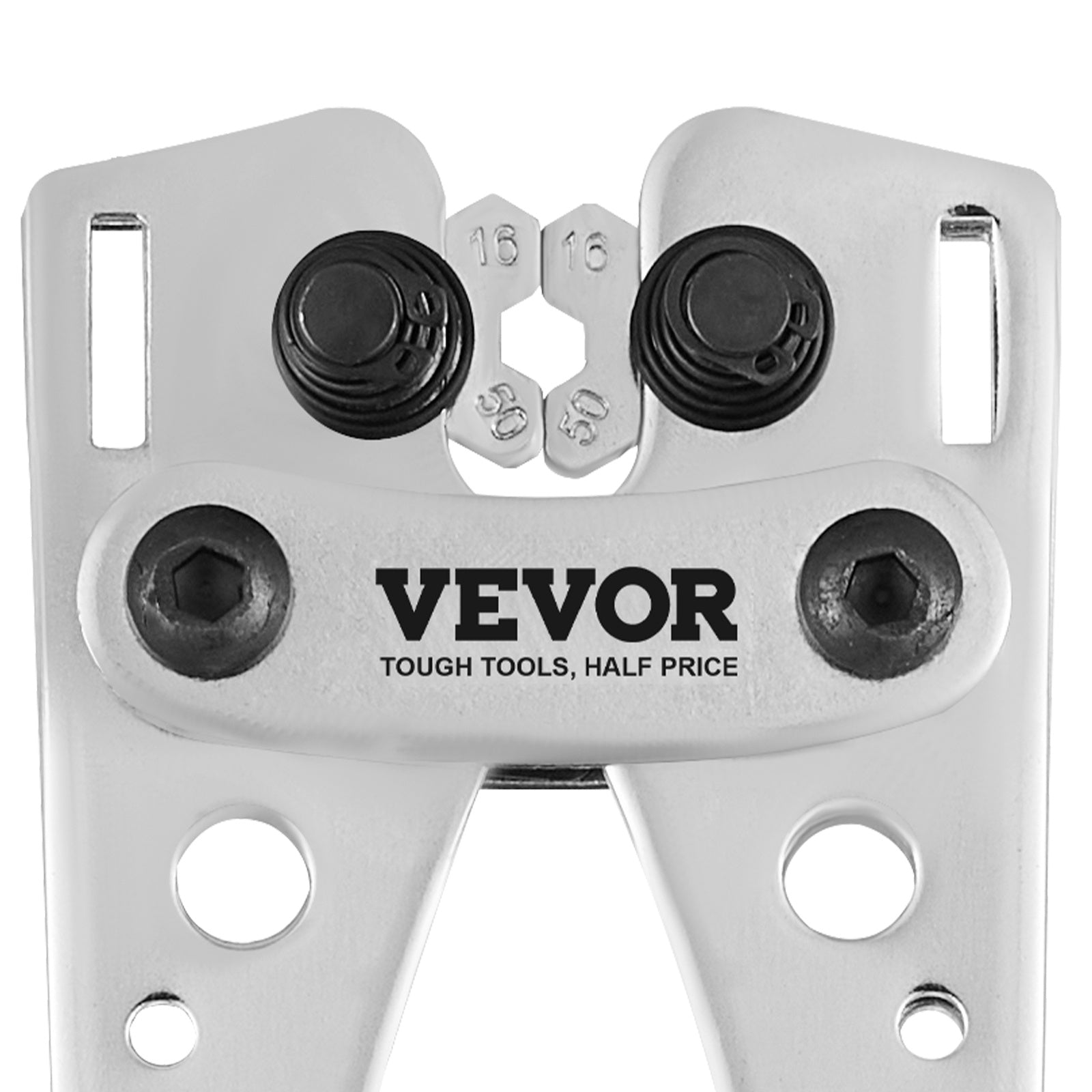 VEVOR Crimping Tool, AWG Copper And Aluminum Terminal Battery Lug Crimper, 6 Wire Sizes Crimping Die, With A Cutting Pliers, Gloves, 95pcs Copper Ring Connectors, And 100pcs Heat Shrink Tubes