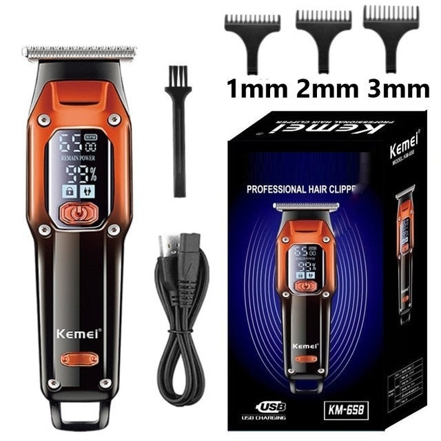 LCD Digital USB Fast Charge Electrical Hair Cutter