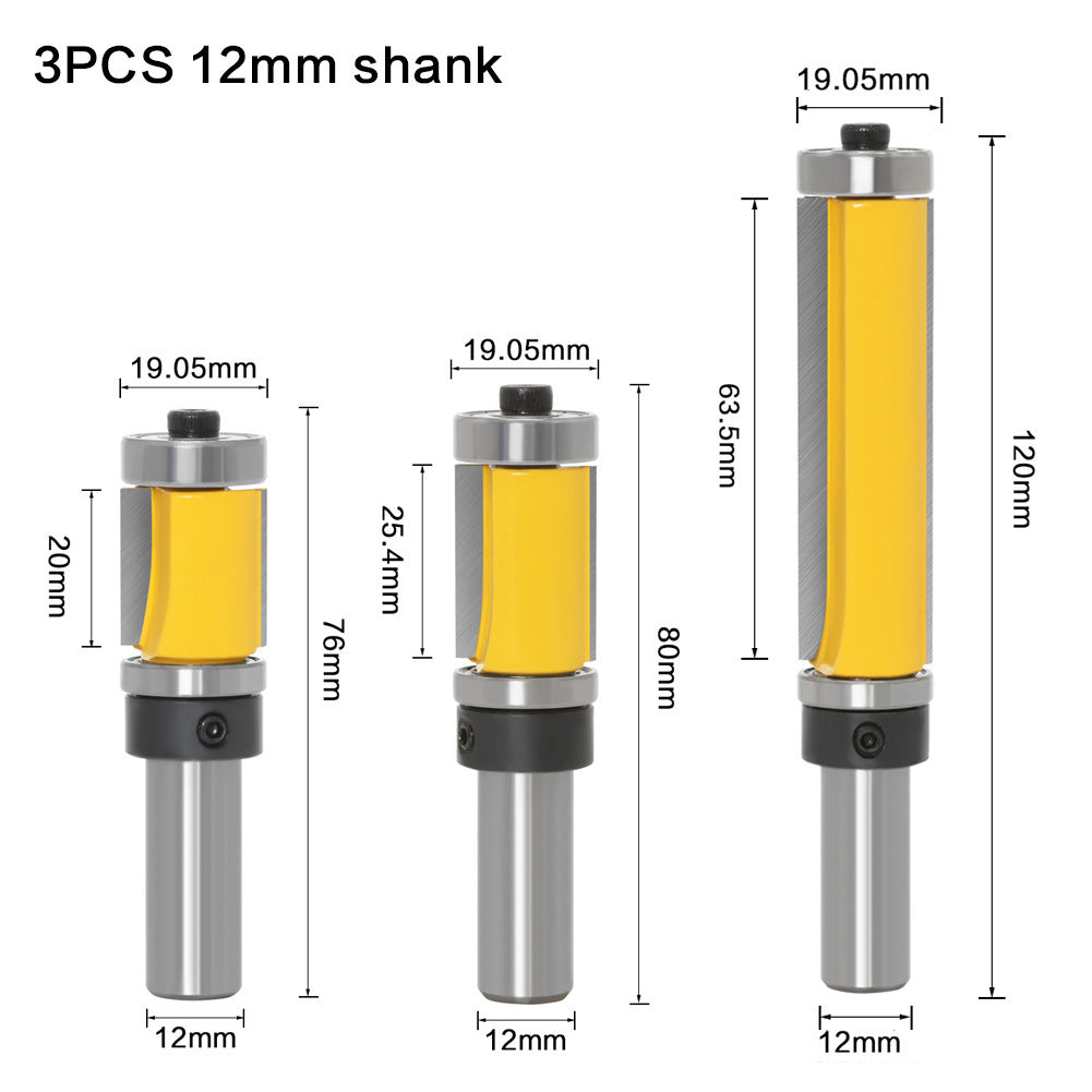 Double-bearing trimming knife slotting knife