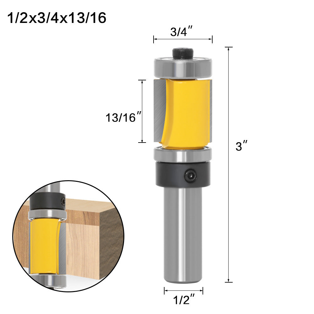 Double-bearing trimming knife slotting knife