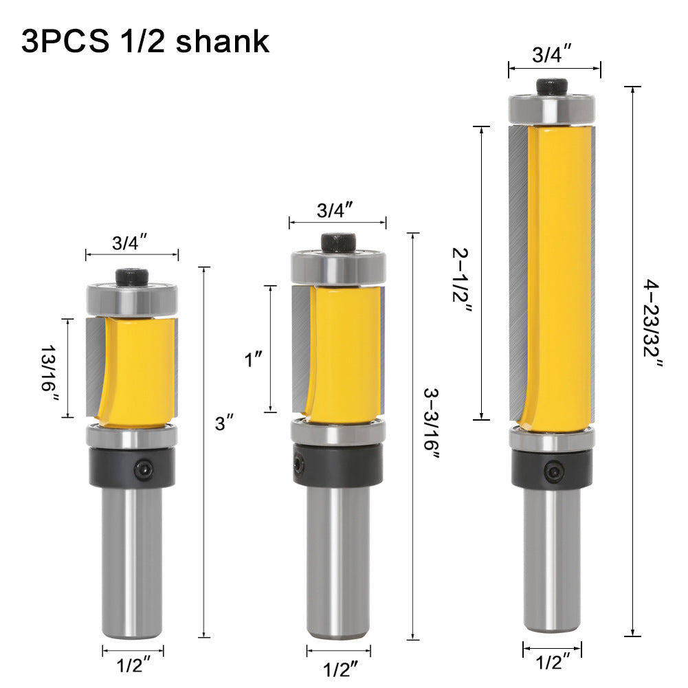 Double-bearing trimming knife slotting knife