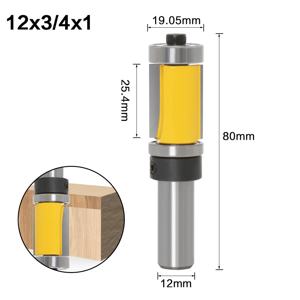 Double-bearing trimming knife slotting knife