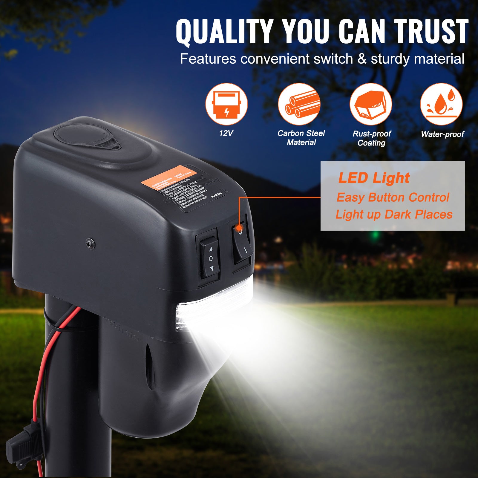 Electric Tongue Jack With Waterproof Cover