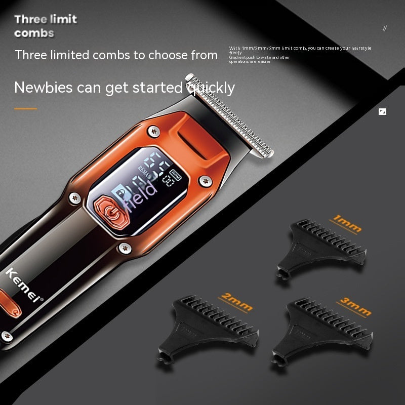 LCD Digital USB Fast Charge Electrical Hair Cutter