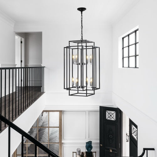 8 Lantern Tiered Chandeliers, Industrial Farmhouse Chandeliers Unavailable Platforms- Temu