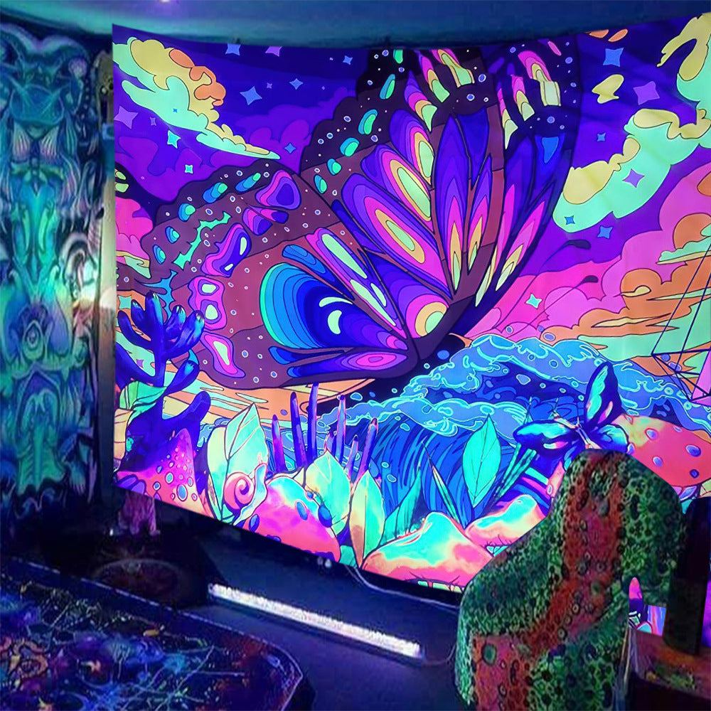 Skull Print Fluorescent Home Decor