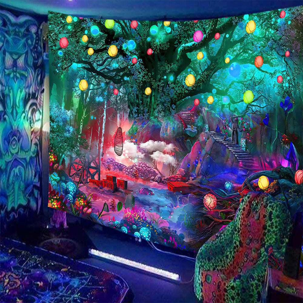 Skull Print Fluorescent Home Decor