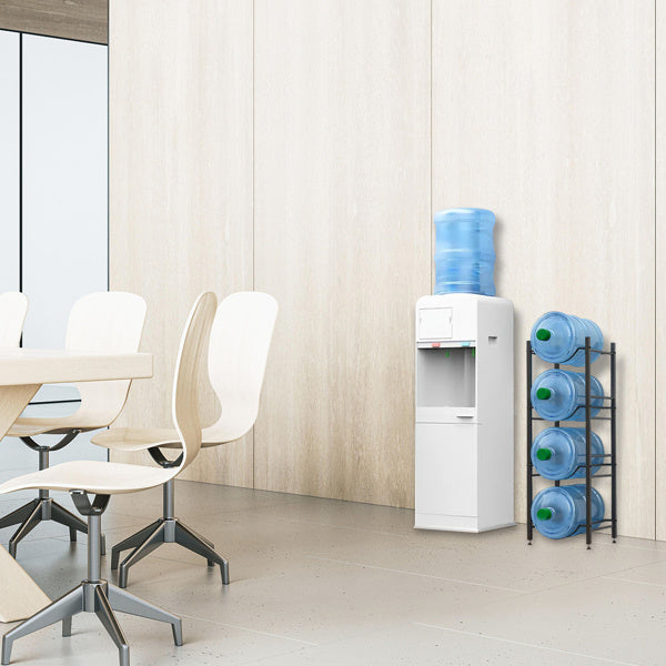 3-Tier Water Bottle Holder, 5 Gallon Removable Water Bottle Holder Organization Storage Rack, Black